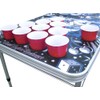 Psychedelic Mushroom Colorful Pong Table with Pre-Drilled Cup Holes