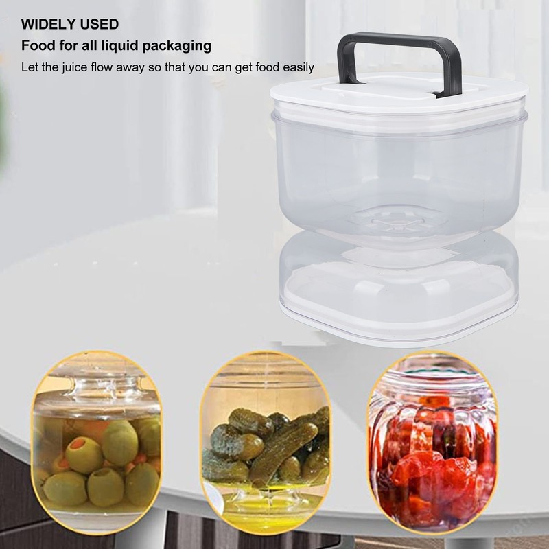 Pickle Jar with Strainer Flip Leak Proof Pickle Juice Separator