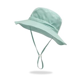 BIKINX Baby Sun Hat Toddler Bucket Hat Wide Brim Kids Beach Hats UPF 50+ Sun Protective for Boys Girls Lake Blue