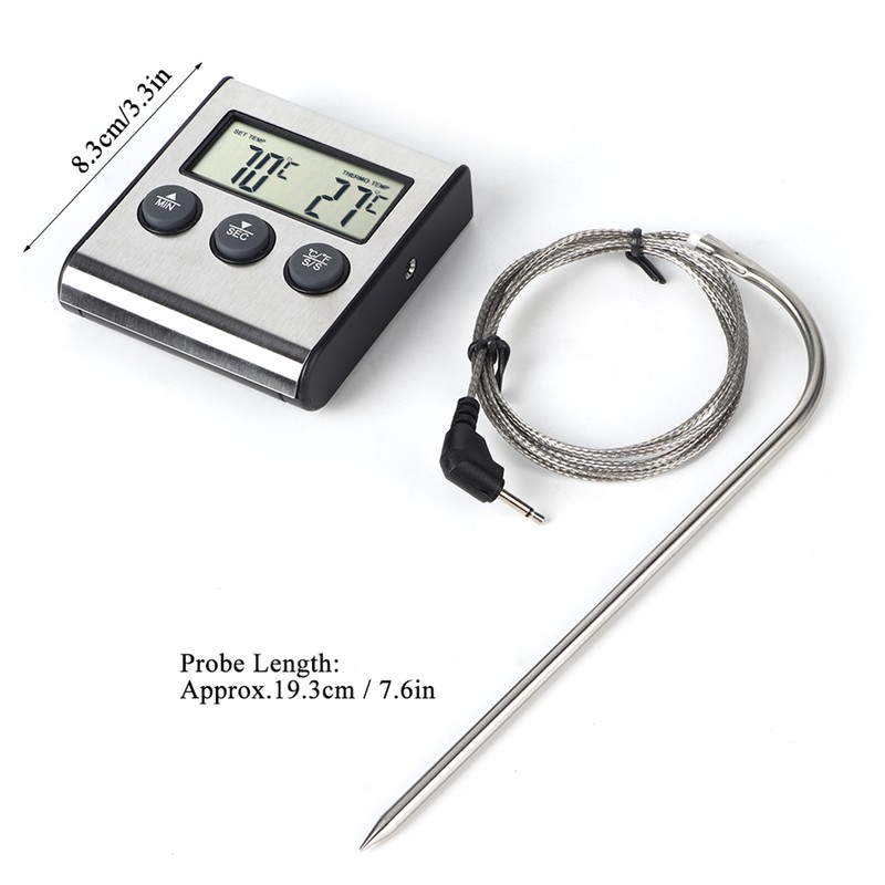Kitchen Digital BBQ Thermometer Cooking Meat Grilling Thermometer With Timer