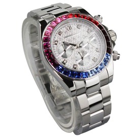 VALENTINO DOMANI VD006MSS Men's Watch, Zirconia, Silver, Silver, Silver Face, Bezel Zirconia