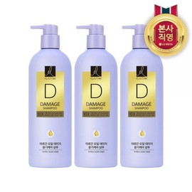 Elastin 3 Elastin Damage Care 10x Strengthening Shampoo 680ml, 3 Shampoos (Volume Care) / 엘라스틴 손상케어 10배강화 샴푸 680ml 3개, 샴푸 3개(볼륨케어)