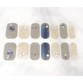 Nanosase Nail Stickers Art, Stylish Nail Polish Strips with Extra Replacement Nail Decals. Set of 2 (K07 Starlight Heaven)