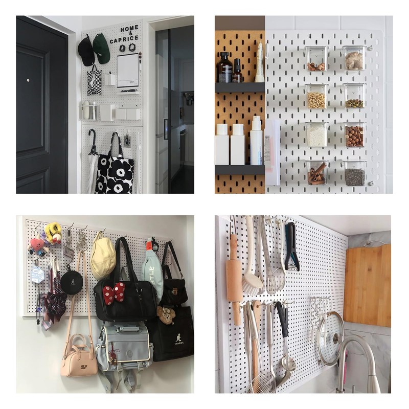 Leliafleury 20PCS Pegboard Hooks 5 x 3.2cm Metal Peg Board