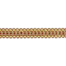 DecoPro Lavish 25mm Wide Camel Gold, Beachwood Gold, Dark Rust Gimp Trim, Style#0100VG|Color: Golden Harvest - VNT31|Sold By The Yard (3ft / 36")