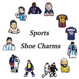 30 Pcs Sports Shoe Charms Football Pins Charms Soccer Shoe Charm Decoration for Clog