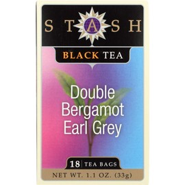 Stash Tea, Black Tea, Double Bergamot Earl Grey, 18 Tea Bags, 1.1 oz(Pack of 3)