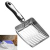 Roczental Stainless Steel Cat Litter Scoop Long Handle Durable Scooper
