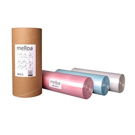 MELLOA Refill Film for Nappy Bin Compatible with Tommee Tippee Sangenic TEC Simplee Twist & Click for Refill Cassettes (Blue, 50 m + Paper Tube)