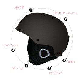 Ski Helmet, Snowboarding, Ski Jumping, Flying Kilometer, Outdoor Sports Helmet, Unisex, Black