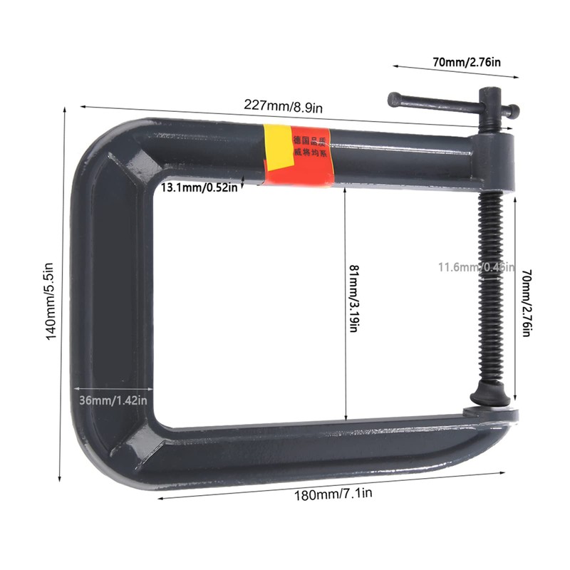 C Clamp, Heavy Duty Deep Throat G Clamp DIY Carpentry