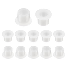 uxcell 12pcs Flanged Sleeve Bearings Plastic Bushings ID 12.2mm x OD 17mm x Length 16mm Nylon Bushings, White