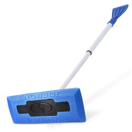 Snow Joe 18" Telescoping Snow Broom & Ice Scraper for Car Windows, No-Scratch Foam Brush - Long and Extendable Ice Removal Tool for Window and Windshield - Automotive Cleaning Accessories, SJBLZD