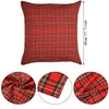 AOVNA 2 Pack Tartan Cushion Covers Christmas Cushion Covers Pillow