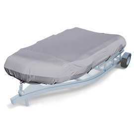 Seapisode 600D Marine Grade Fade and Tear Resistant Dinghy Cover, Heavy Duty Waterproof and Sunproof Inflatable Boat Cover, Gray (10.5'-11.5' Long)