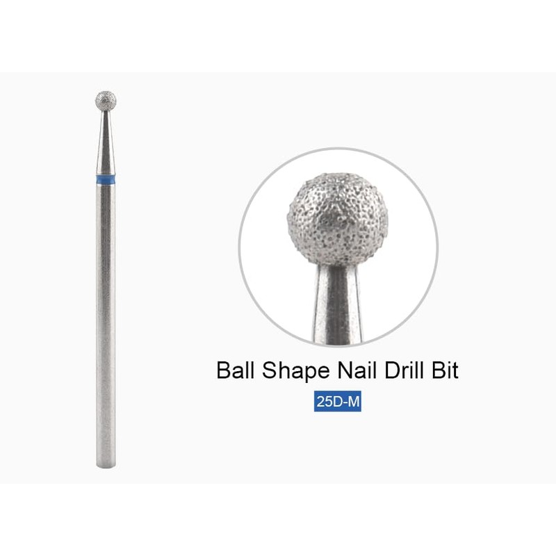 Rolabling 12 Sizes Ball Shape Nail Drill Bit Nail Polish