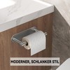 MANICAF Toilettenpapierhalter Ohne Bohren, Selbstklebend Klopapierhalter Silber, 360 Grad Schwenkbarer