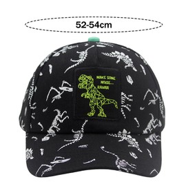 EDLMKM Boys' Baseball Cap And Sunglasses Set, Adjustable Outdoor Sports Hat With Dinosaur Pattern, Summer Sun Hat Uv Protection Ids Sunglasses For Outdoor, Running, Golf, Travel & Casual Wear