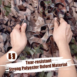 iunio Camo Netting Camouflage Netting, Camo Net Bulk Roll Camouflage Mesh Nets for Hunting Blind Deer Stand Military Party Decorations Sunshade Camping(9.84ftx13.12ft/3x4m, Bionic Tree Camo)