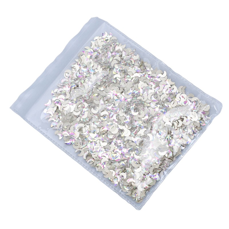 Crescent Moon Rhinestone Flatback Nail Art Jewelry Glittering Secure Fit