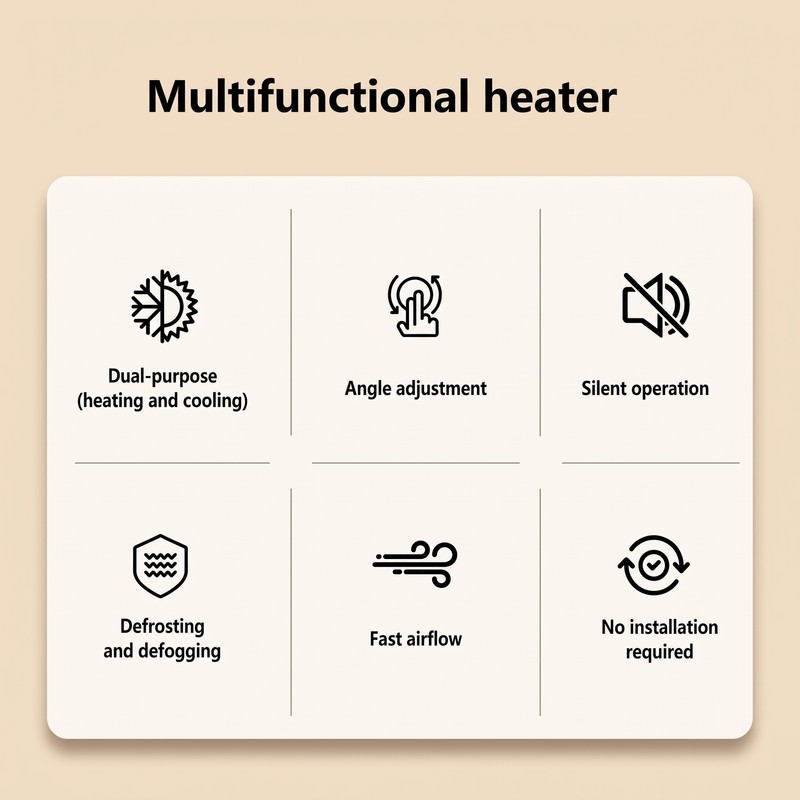 12V/24V Car Heater Fan for Winter Driving – Adjustable Wind