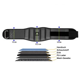 DIBAR Weight Lifting Belt Men and Women Weight Lifting Belt Fitness Back Support Belt Gym Belt Increases Intensity, Safety and Comfort Strength Training Gym Belt