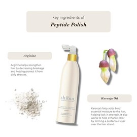 SHIBUI Tratamiento Antihumedad Para Pulir Péptidos, Protección Contra El Brillo Y El Color Activada Por Calor, Vegano Y Sin Sulfatos, 6.5 Fl Oz