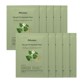 JM Solution Relief Fit Houttuynia cordata mask 10 sheets 4074624 / 제이엠솔루션 릴리프 핏 어성초 마스크 10매 4074624