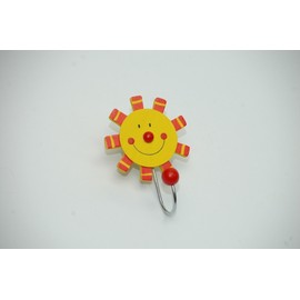 Children's Clothes Hook with Sun Design 110 x 90 x 43 mm Multi-Coloured