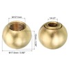 PATIKIL 17.5mm Brass Ball Lamp Finials Caps Knob, 2 Set