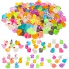 Ggstddup 135 PCS Luminous Mini Resin Ducks Tiny Glow in