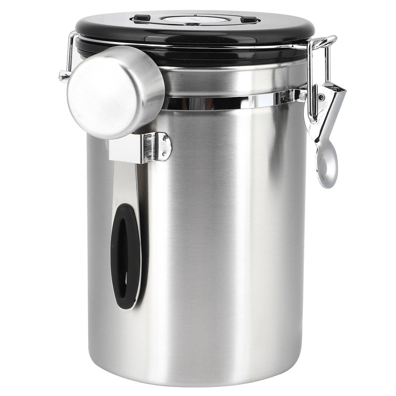 Stainless Steel Coffee Bean Airtight Canister Tea Dried Fruits Storage