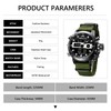 MEGALITH Mens Watches Digital Black Military Watch Sports Waterproof Analog