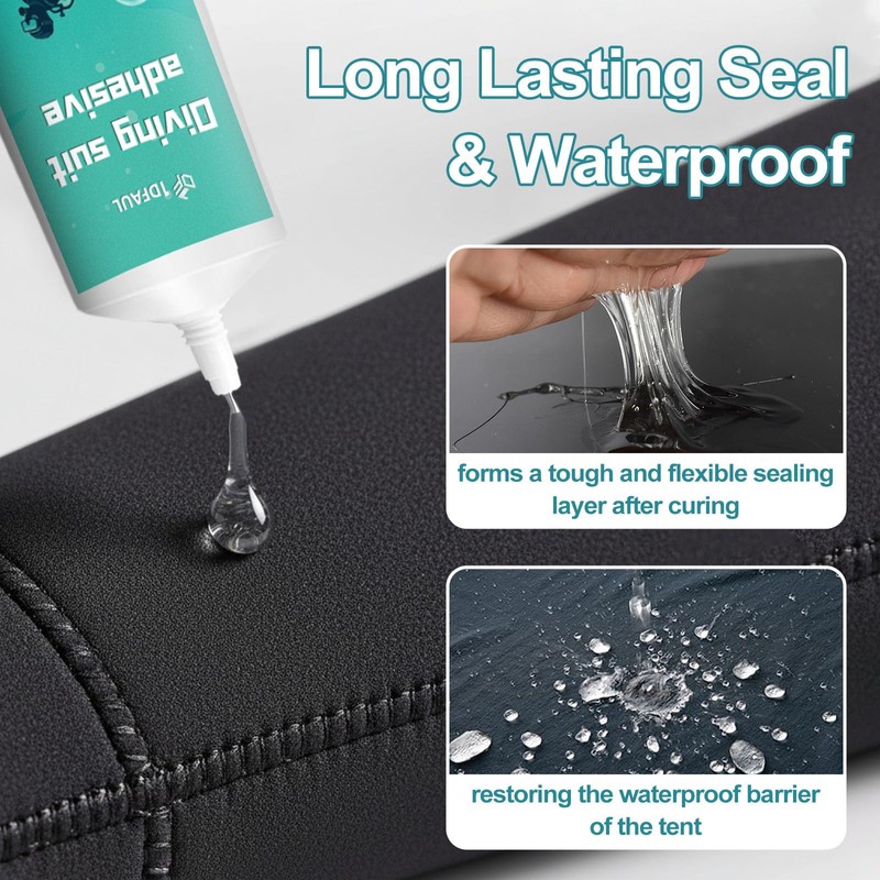1DFAUL 120g Wetsuit Repair Glue, Flexible, Waterproof Sealant