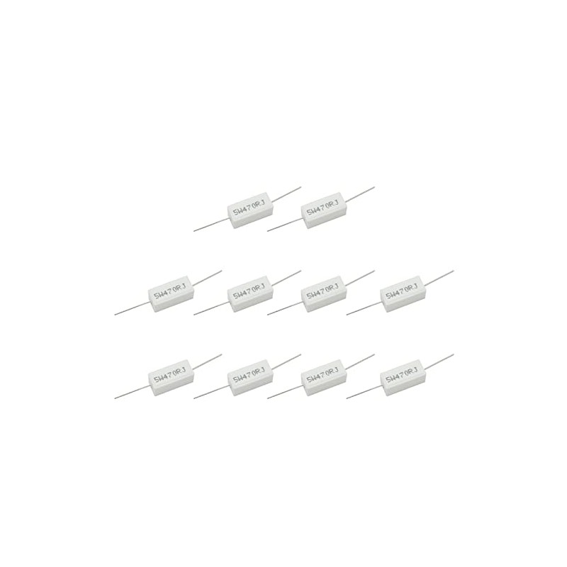 Tsnamay 5W 470 Ohm Power Resistor Ceramic Cement Resistor Axial