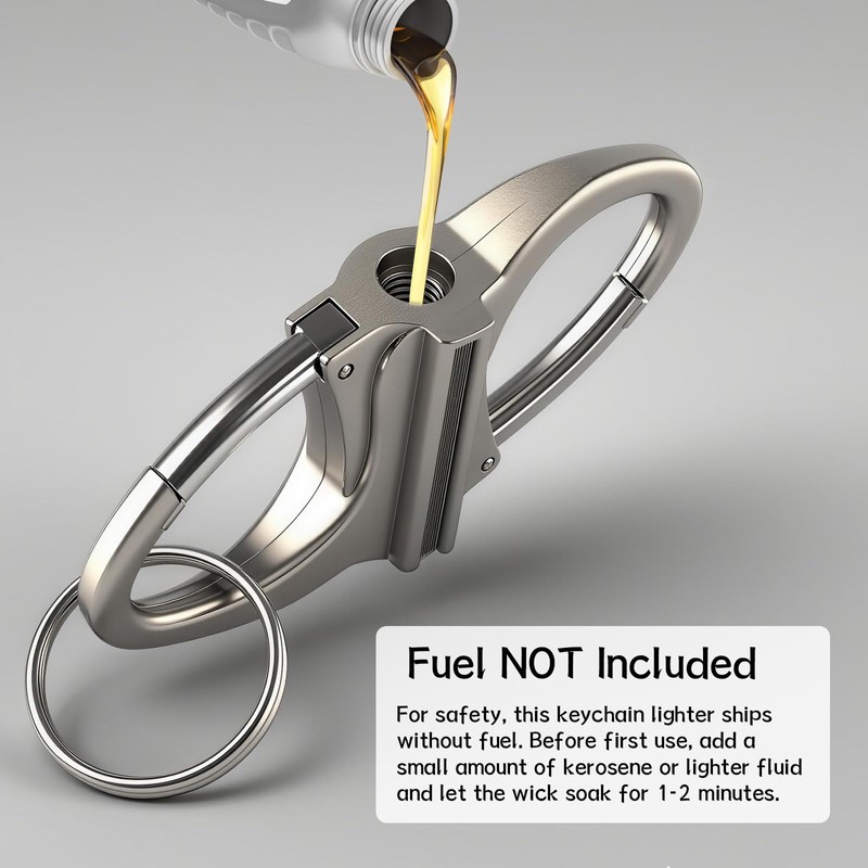 MOCCOOL Keychain Lighter, Permanent Metal Match Strike, Infinity Lighter Waterproof