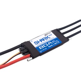 Waterproof Amplifier ZTW Shark 80A/100A ESC G2 Built-in Adjustable Switching BEC 5V/6V 8A 2-6S Water Cooled Bi-Directional 32 Bit Brushless Speed Controller for RC Boat and Underwater Thruster (Shark