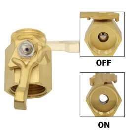 Hooshing 2PCS Garden Hose Shut Off Valve Heavy Duty 3/4" Brass Garden Hose Adapter Water Flow Control Valve for Garden Nozzle Water Hose