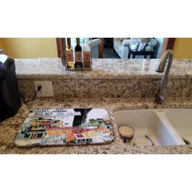 Caroline's Treasures 8054DDM Fruit Stand Dish Drying Mat Absorbent Dish Drying Mat Pad for Kitchen Counter Dish Drainer Mat for Countertop, 14 x 21", Multicolor