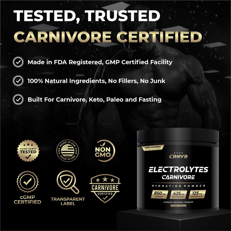 BORN CRNVR Electrolytes – Premium High-Sodium Hydration Powder | 850mg