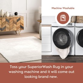 nuLOOM 3' x 5' Indoor Area Rug, 100% Recycled PET, Machine Washable, Oeko-TEX Certified, Medium Pile, Pet-Friendly, Zhuri Checkered Cream