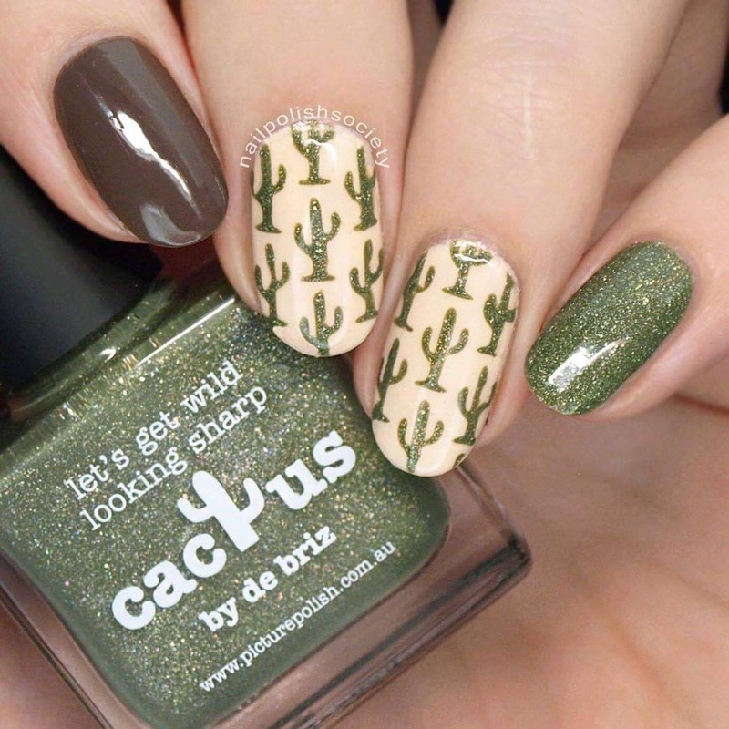 Whats Up Nails - Cactus Vinyl Stencils for Nail Art