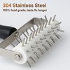 EVEDMOT Pizza Dough Docker Roller Stainless Steel, Pin Puncher Dough