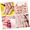 Healeved 50pcs Nail Art Bow Tie Charms Rhinestone Nail Decoration