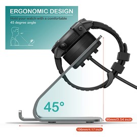 TUSITA Charger Stand Compatible with Garmin Fenix 7 7S 7X 6 6S 6X Pro 5 5S 5X Plus,Epix 2,Forerunner 945 45 45S 245 255 955,Instinct,Vivoactive 3 4 4S, for Vivomove 3S,Venu 2 Sq,Approach S10 S60