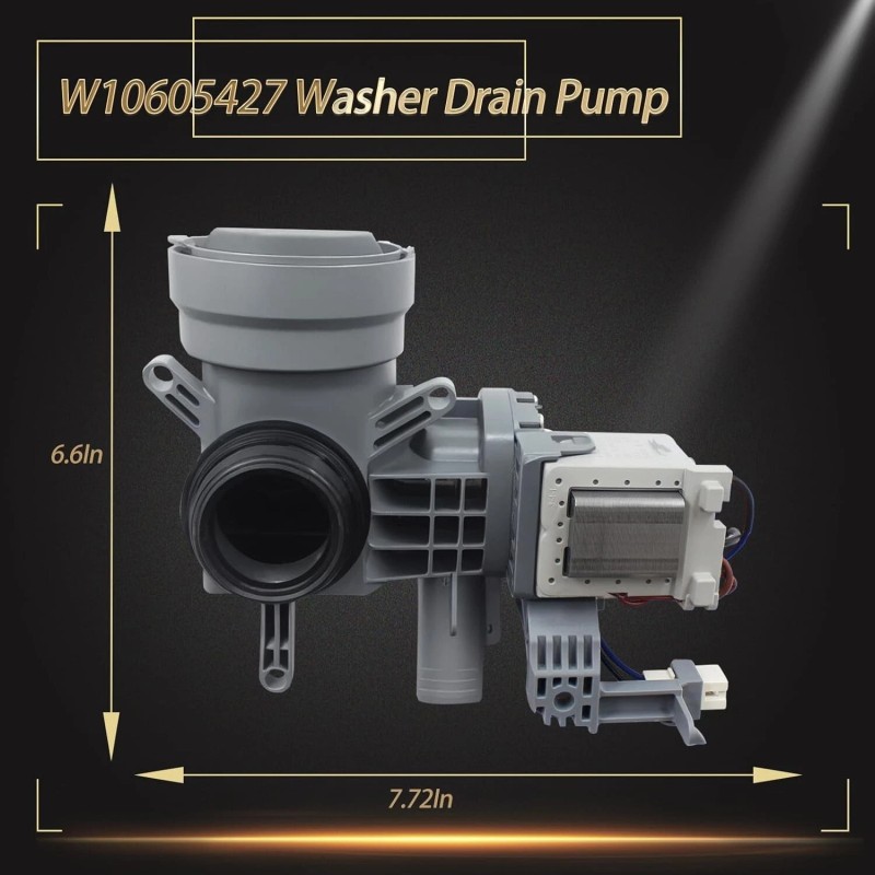 WPW10605427 Washer Water Pump For Whirlpool WFW9290FC0 WFW86HEBW2 WFW61HEBW1