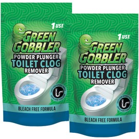 Green Gobbler POWDER PLUNGER Toilet Bowl Clog Remover - 2 Pack Net WT 16.5 oz