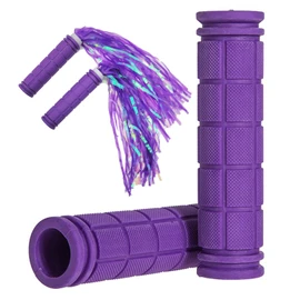 Bike Handle Grips with Tassel Streamers for Girls Boys and Kids, Non-Slip Bicycle Handlebar Grips Cover for Mountain Bike, Scooters Road Bike BMX MTB Cycling Replacement Parts