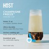 HOST Champagne Freeze Double-Walled Stemless Wine Glasses Freezer Cups with