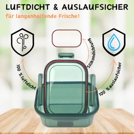 Engelland - Set of 3 Storage Jars with Lids, Airtight, Leak-Proof, Stackable, Storage Jars, BPA-Free, Plastic, Various Sizes, 0.6L/1.1L/2.0L, Transparent